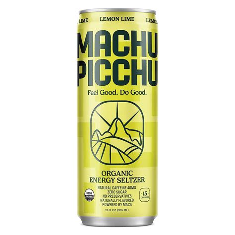 Amazon MACHU PICCHU Organic Energy Drink Seltzers Sugar Free