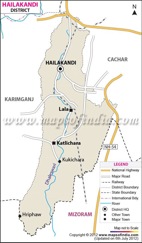 Hailakandi District Map