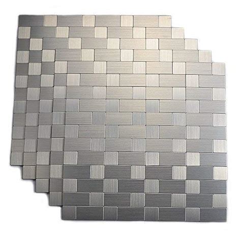 Buy Peel and Stick Tiles Backsplash, Stainless Steel Stick on Wall ...