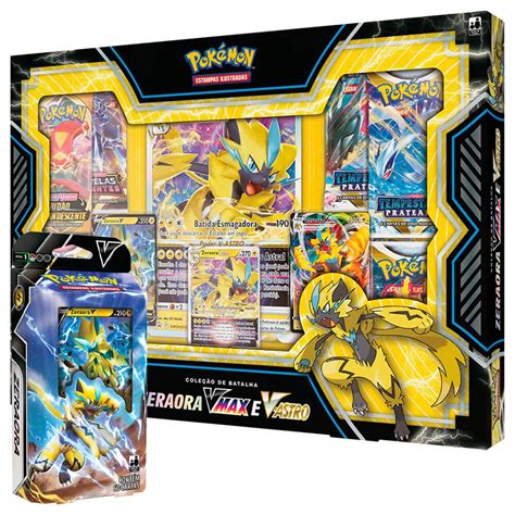 Pokémon TCG Box Coleção de Batalha Zeraora VMAX e V ASTRO Baralho