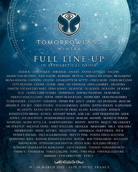 RADIO FG Tomorrowland Winter 2022 dévoile l intégralité de son line up