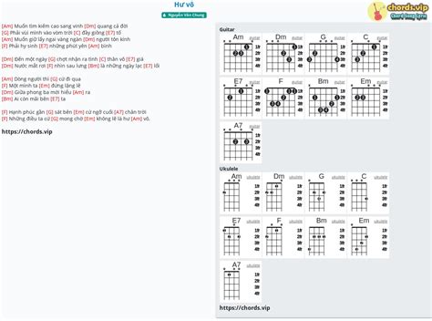 Chord Hư Vô Nguyễn Văn Chung Tab Song Lyric Sheet Guitar Ukulele Chords Vip