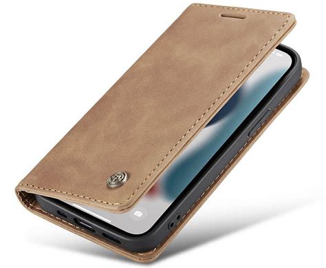 Caseme Iphone 13 Pro Max Wallet Kickstand Case Brown