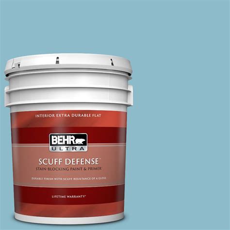 BEHR ULTRA 5 Gal S460 3 Blue Echo Extra Durable Flat Interior Paint