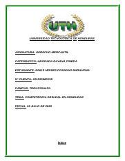 Tarea 2do Parcial docx UNIVERSIDAD TECNOLÓGICA DE HONDURAS ASIGNATURA