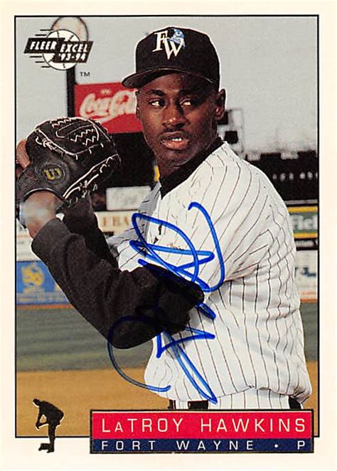 LaTroy Hawkins Autographed Baseball Card Minnesota Twins FT 1994