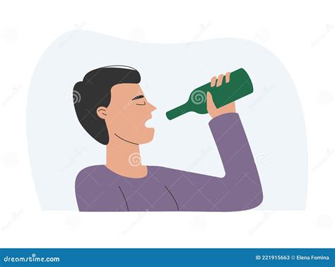 A Man Drinking Alcohol Stock Vector Illustration Of Alcoholic 221915663