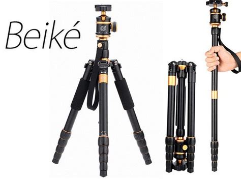 Jual Beike Q888 Portable Travel Tripod Monopod Aluminum With Ball Head