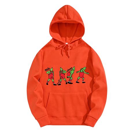 The Grinch Sweatshirt Hooded Sports Tracksuit Unisex Running Outfits