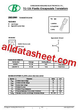 D2583 Datasheet PDF Nanjing International Group Co