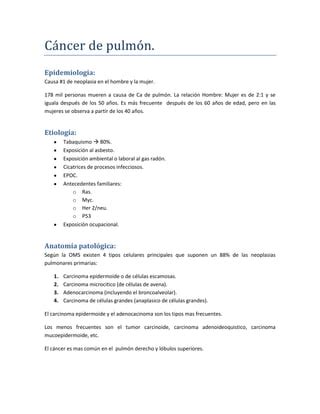 Cancer De Pulmon Pdf