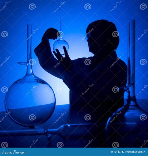 Scientist Blue Silhouette Stock Image Image Of Biology 12149747