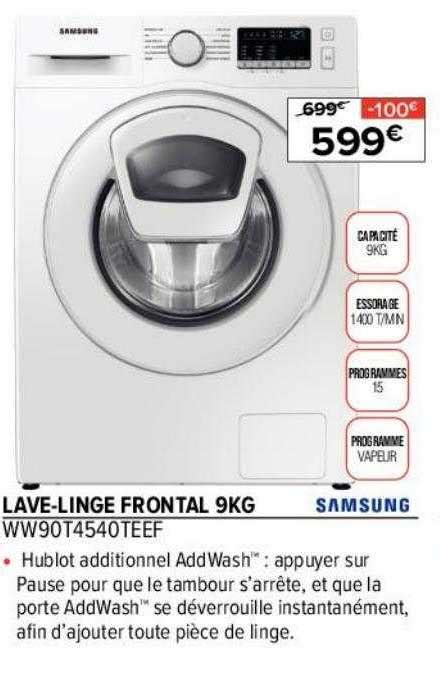 Promo Lave Linge Frontal Kg Samsung Chez Gitem Icatalogue Fr