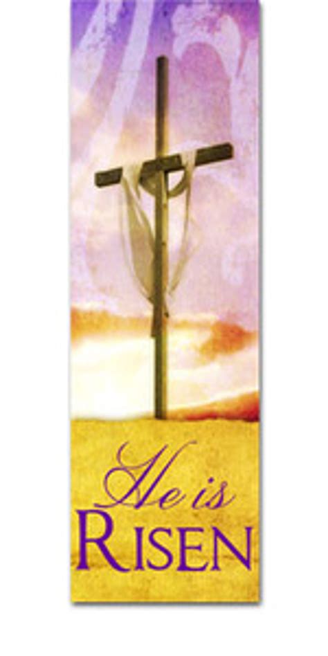 E053 He Is Risen Easter Praise Banners