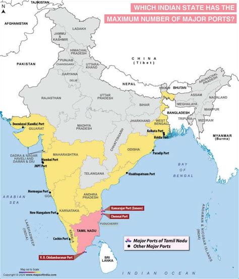 What Are The Major Ports In India Map India Map Ports