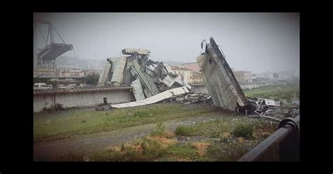 Image De L Effondrement Du Pont Autoroutier Morandi G Nes En Italie