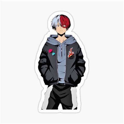 Shoto Todoroki My Hero Academia Bnha Mha Cool Hot Ice Sticker For Sale By Yuno186 Redbubble