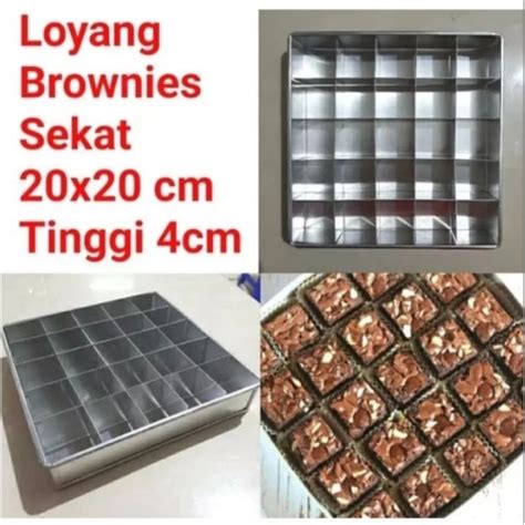 Jual Loyang Sekat Loyang Brownies Isi Pcs Uk X X Cm Shopee