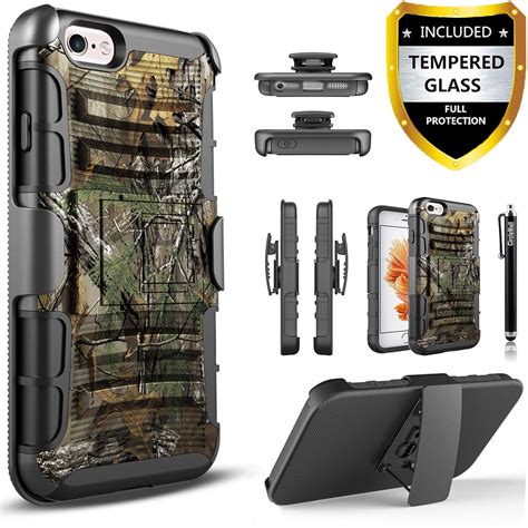 Iphone 8 Plus Phone Case Iphone 8s Plus Case Dual Layers [combo Holster] And Built In