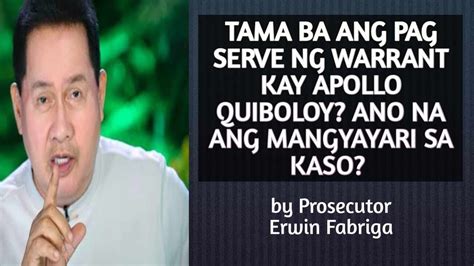 Tama Ba Ang Pag Serve Ng Warrant Kay Pastor Apollo Quiboloy Ano Na Ang