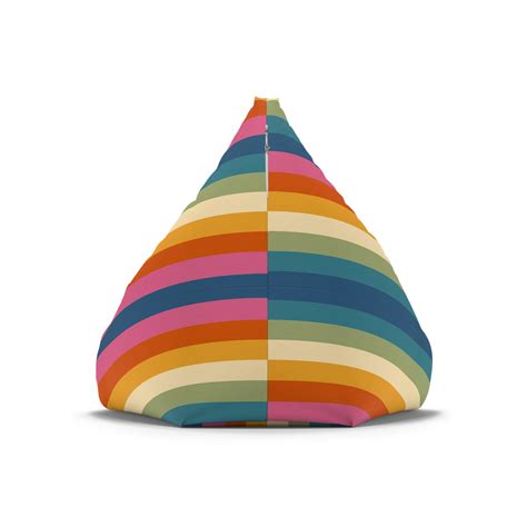 Rainbow Bean Bag Cover Stripes Bean Bag Chair Cover Retro Etsy