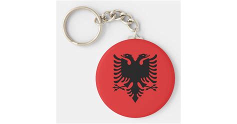 Flag of Albania - Flamuri i Shqipërisë Keychain | Zazzle