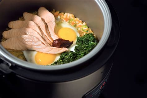 Rice Cooker Bibimbap with Salmon and Spinach Recipe - NYT Cooking