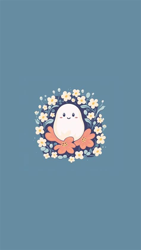 50 Cute Ghost Phone Wallpapers 👻 Blue Halloween Lock Screen Phone