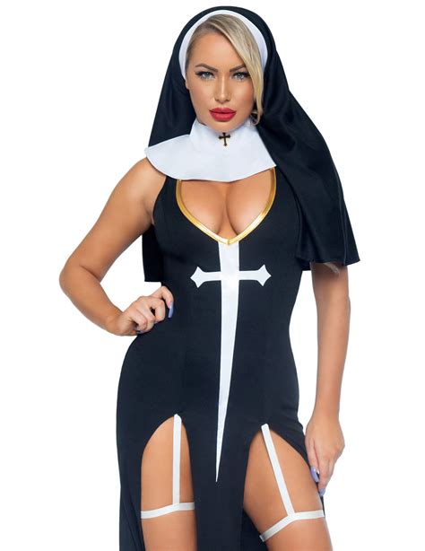 D Guisement Nonne Sexy Noire Et Blanche Femme Deguise Toi Achat De