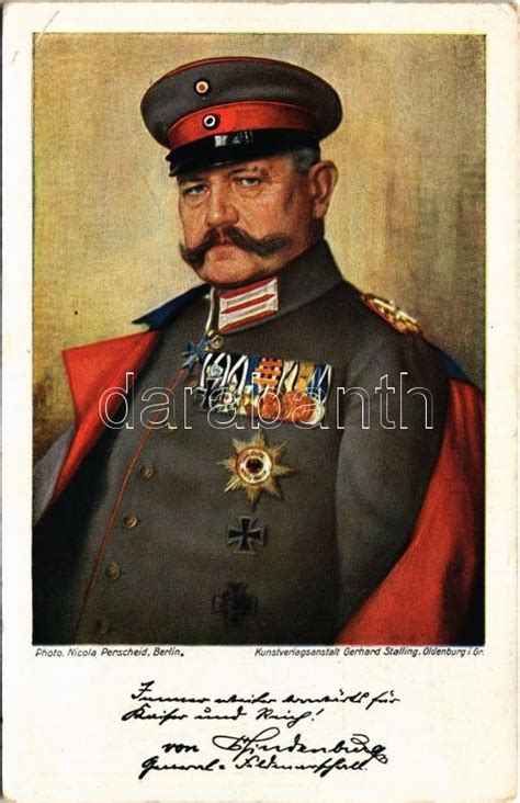 General Feldmarschall Von Hindenburg WWI German Military Art