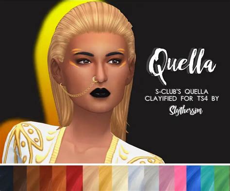 Slythersim Sclubs Quella Clayified Hair Sims Hairs 8800 Hot Sex Picture