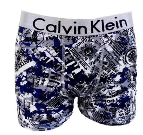 KIt 10 Cuecas Box Boxer Calvin Microfibra Estampadas Lisas Adulto Klein