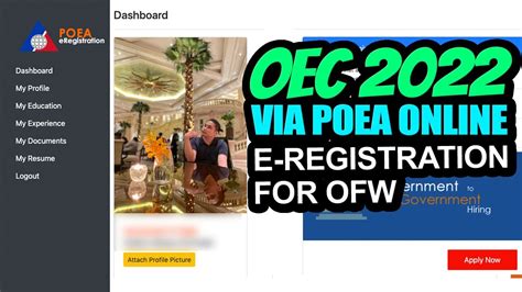 Paano Kumuha Ng Oec Balik Manggagawa Poea E Registration Guide