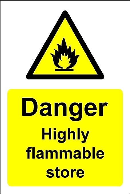 Highly Flammable Store Chemical Safety Sign 1 2mm Rigid Plastic 400mm