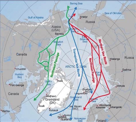 2 Arctic shipping routes. (Czeslaw Dyrcz 2017) | Download Scientific ...