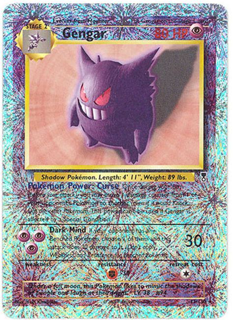 Pokemon Card Legendary Collection 11110 Gengar Reverse Holo