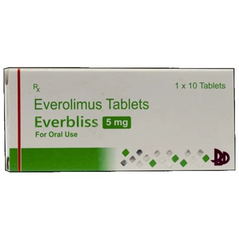 Everbliss 5mg Everolimus Tablets At Rs 3900stripe Everolimus