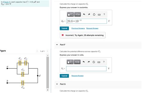 Solved In Figure 1 Each Capacitor Has C 4 00 UF And Vab Chegg