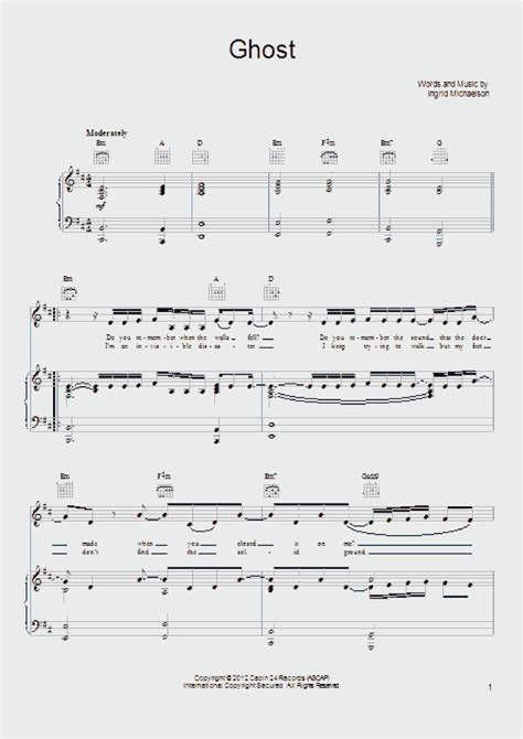 Ghost Piano Sheet Music Onlinepianist