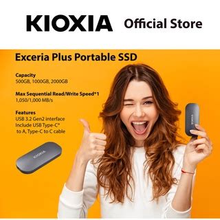 Kioxia Exceria Plus Portable Ssd High Speed R W Mb S