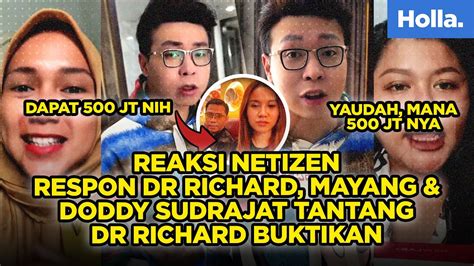 Reaksi Netizen Respon Dr Richard Mayang Doddy Sudrajat Tantang Dr