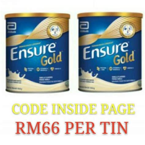 Ensure Gold Vanilla 850g X 2 TINS Shopee Malaysia