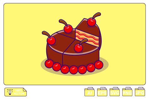 Chocolate Cake Cartoon Vector Graphic by mokshastuff · Creative Fabrica