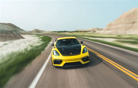 Wallpaper Porsche Cayman Road Speed Weissach Package 718 Porsche