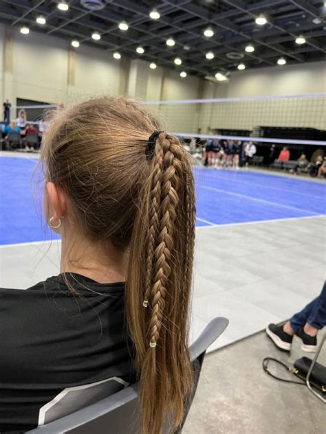 Volleyball Sports Hairstyle With Braids In 2022 Volleyball Hairstyles