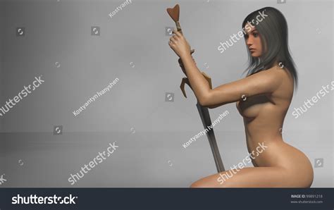 Naked Girl Sword Stock Illustration Shutterstock