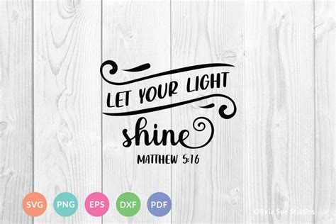 Let Your Light Shine Bible Verse Svg Png Eps Pdf Dxf