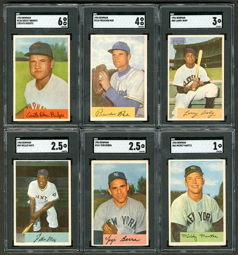 1954 Bowman Baseball Complete Set 224 With SGC Graded