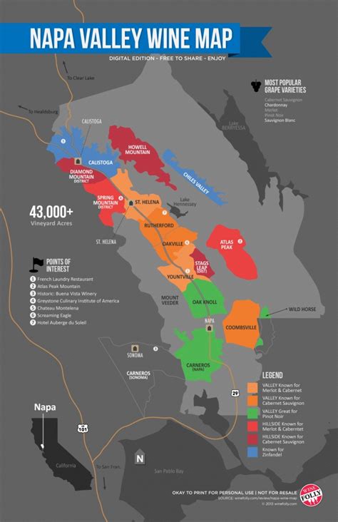 California Wine Country Map In 2019 Wine Regions Of Us Map Of