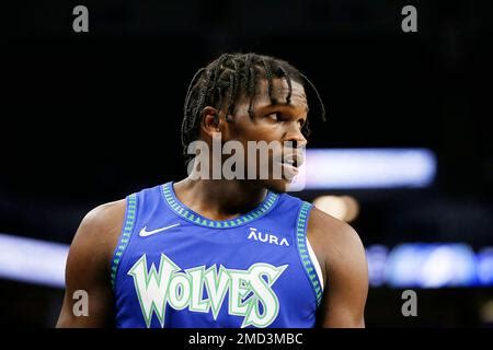 Minnesota Timberwolves Forward Anthony Edwards In The First Half Of